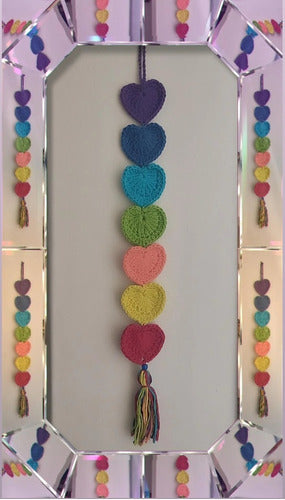 Colgante Artesanal Crochet 7 Chakras Corazón . Apapacha 2