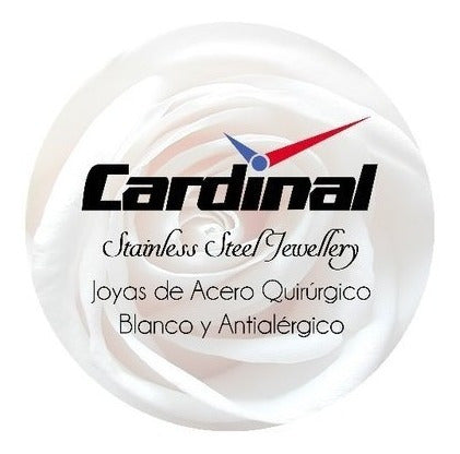 Cardinal Pulsera Acero Quirurgico Tejido Rose 1