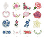 100 Embroidery Machine Matrices for Roses / Flowers 2