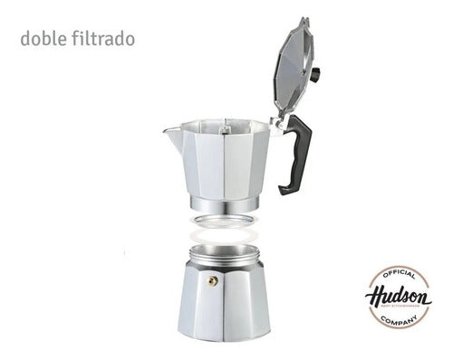 Hudson Combo Coffee Maker with 6 Glass Handle Mugs 1