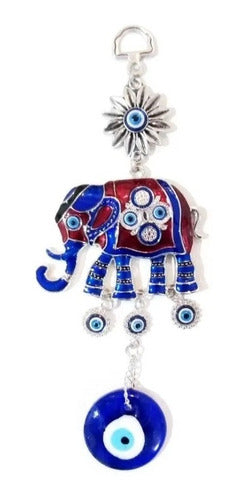 Artesanía EL Elephant Pendant with Turkish Eyes 2