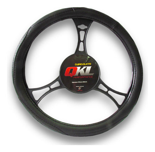 QKL Premium Leather Steering Wheel Cover for Fiat Argo, Cronos, Siena, Palio 1