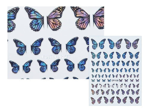 Self-Adhesive Nail Stickers - Butterflies - Nail Art 29