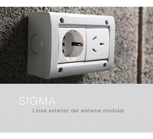 Caja Sigma Ciega 4 Módulos Ip40 Color Gris Kalop 4