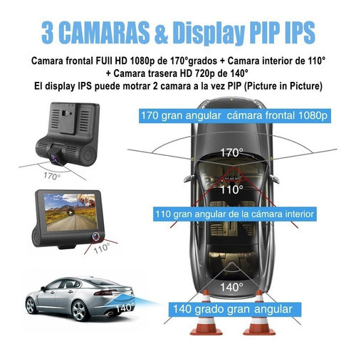 Duaitek Video Camera for Car DVR Reverse Parking 3 Cameras 1