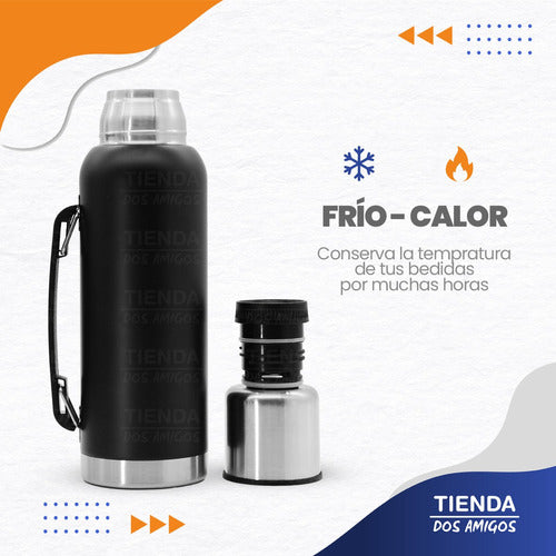 Tienda Dos Amigos 1 Liter Insulated Stainless Steel Thermos with Handle 6