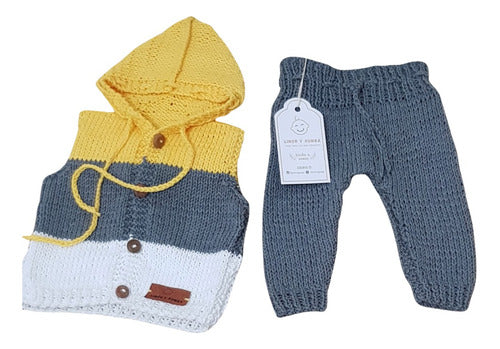 Limón y Rumba First Baby Outfits, Hand Knitted. Immediate Delivery 0