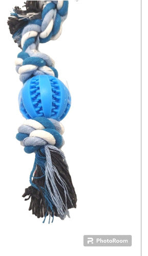 SMILY PETS Tug Toy Rope Ball Rubber for Medium Dogs 1