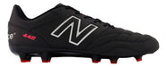 New Balance Men's FG 442 V2 Soccer Cleats - Black Silver CLI 0