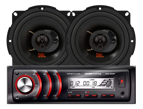 Stereo Crown Mustang + JBL Flex 5" 50W RMS Speakers 0