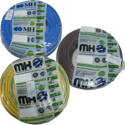 M&H Unipolar Cable 2.5 Mm Standardized Iram Pack X3 Rolls X100m 0