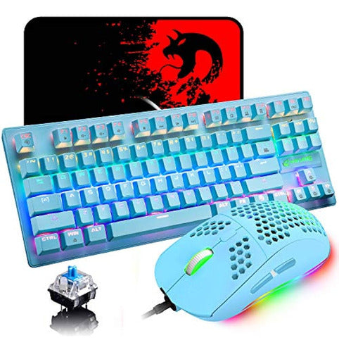 EConnect Mechanical Gaming Keyboard Blue Switch Mini 82 Keys 0