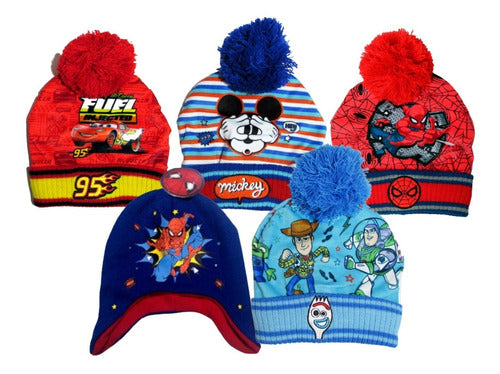 Footy Gorro Pompon Mickey Cars Spiderman Toy Story Ct Plumitaa 0