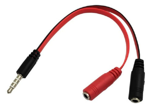 LUXAN Cable Splitter Auriculares/Microfono A Plug 3.5mm Celular 0