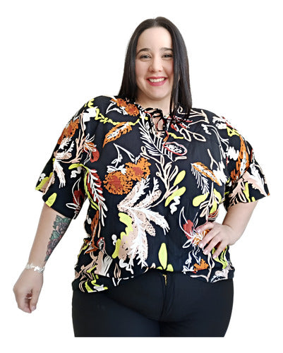 Indumentaria Subak Camisola Blusa Fibrana Estampada Talle Especial Mujer 0