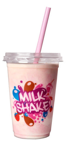 Plastic Milkshake Logo Cup 300ml for 100 Units 0