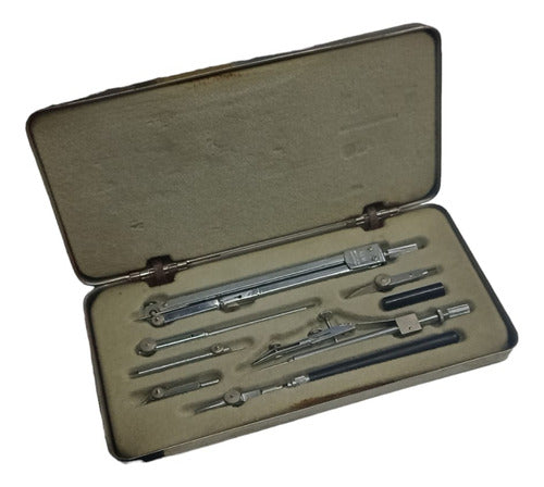 KUM PRECISION Set Compas En Lata X 8 Pzs. Antiguo 0