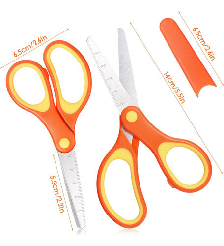 Honoson Kids Safety Scissors 6 Inches, Kid-Friendly Scissors (3-Pack) 1