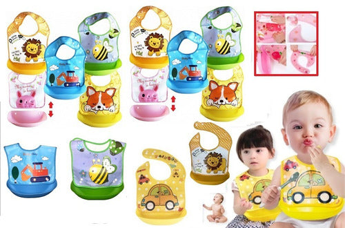 Waterproof Silicone Bib with Pocket Container for Babies P 1