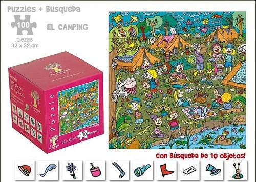100-Piece Puzzle The Camping - El Jacarandá Games 1