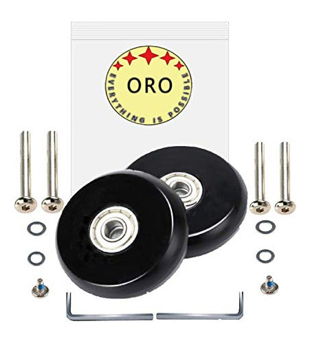 Replacement Luggage Wheels 40mmx18mm with 8mm Bearings Black 5
