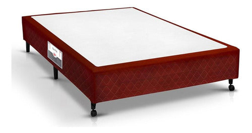 Cama Box Base Casal Poli Vinho (138x23)castor 0