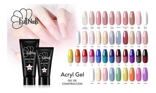 Full Nails Polygel Acrygel With Shine 60g Sculpted Nails 3