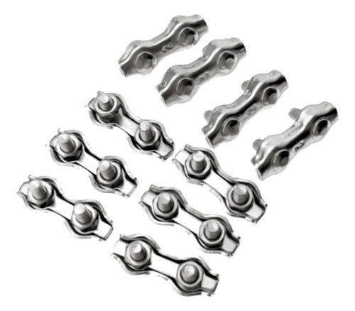 Duplex Cable Clips - 10pc 2mm M2 Stainless Steel 304 0