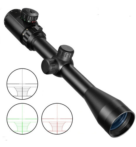 Marcool Optics 3-9x40 Illuminated Reticle Telescopic Sight with Mount 0