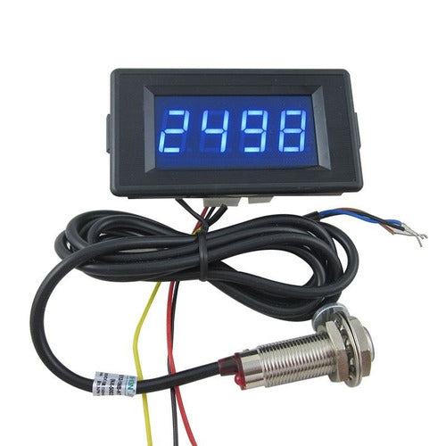 DC 12V 24V 4 Digital Blue LED Counter 0