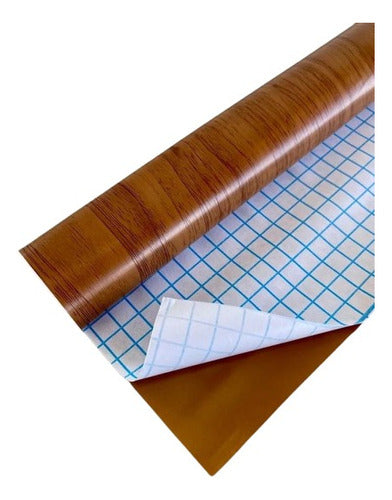 Self-Adhesive Wood Grain Contact Paper Roll 0.45x10m PVC 0