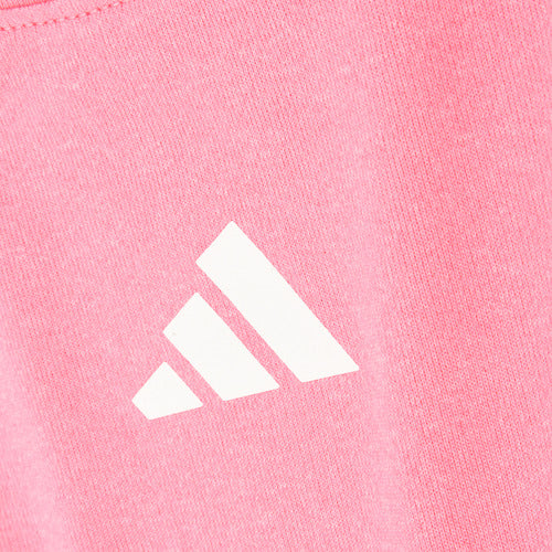 adidas Aeroready Essentials 3 Stripes T-Shirt in Pink and White 2