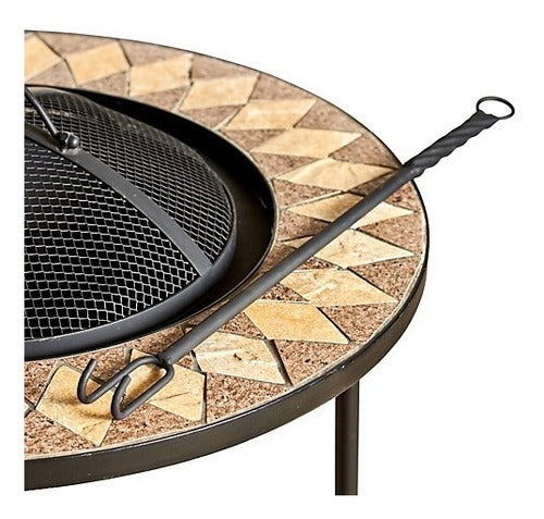 Homy Outdoor Mosaic Table with Exclusive Fire Pit 5