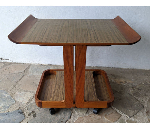 Mesa Rodante De Servicio, Tipo Americana, Madera Y Cármica 0