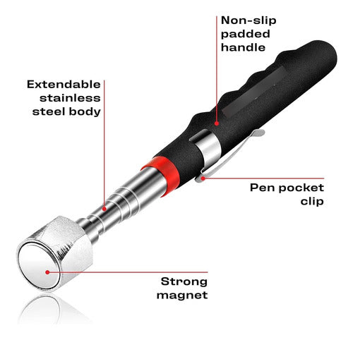 Herramienta De Captación Magnética Telescópica Nocry Con Bar 1