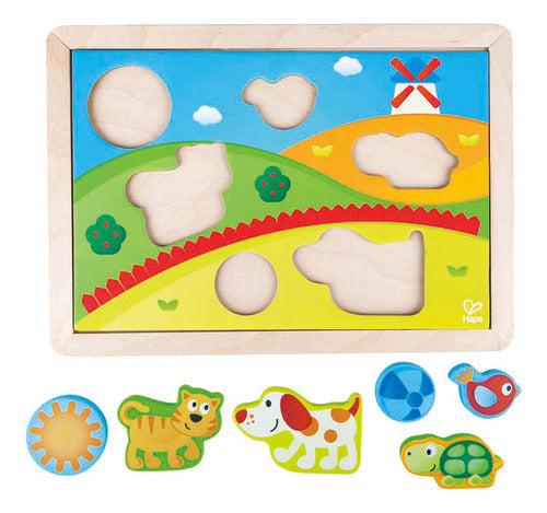 Juego Didactico Puzzle Rompecabezas Encastre 3 En 1 Hape 4