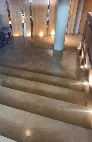 Luxur Advanced Coating Microcement on Stairs with Smooth Cement Coating 5