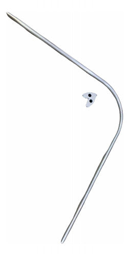 Curved Shower Rail 1.75x75 Aluminum with PVC Support 0