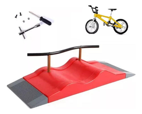 Toyz Skatepark Ramp for Finger Skate and Mini Bicycle 0