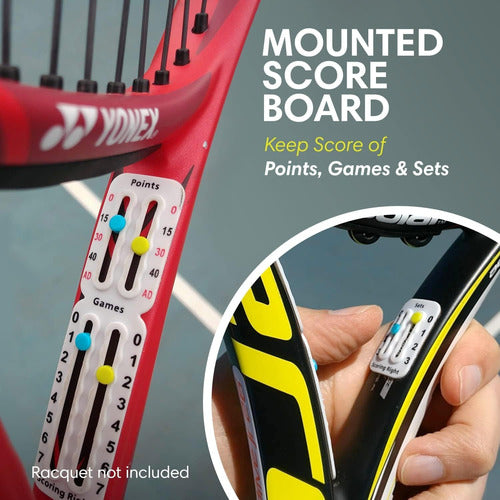 Scoring Right Portable Tennis and Padel Board, Small Size, 19g, White 1