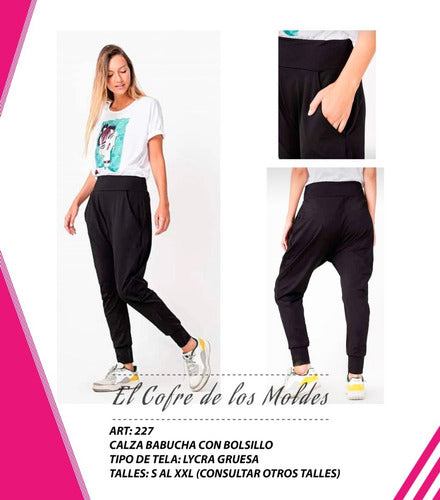 El Cofre De Los Moldes Digital Pants Pattern With Pocket, Complete Size Pack S To XXL 0