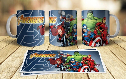 Diseños Tazas Advengers Los Vengadores Sublimación M5 7