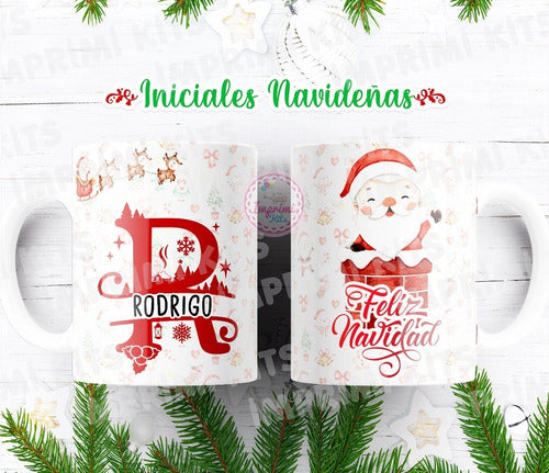 Diseños Navidad Tazas Alfabeto Diseño Sublimar Rojo #tn07 2