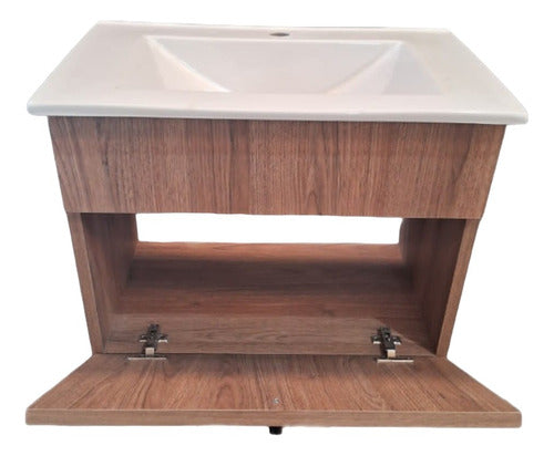 60 Cm Finnish Oak Vanity with Sink Included 1