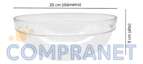 Compranet Medium Round Acrylic Salad Bowl 20 Cm, 12833 4