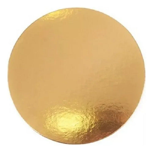 Golden Laminated Cardboard Disk 12cm x 10 Units 0