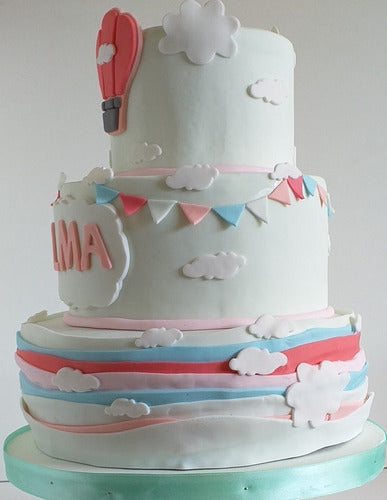 Pasteleria Prut Tortas Infantiles, Globo Aerostatico, Primer Año, Baby Shower 3