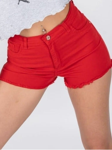 CataMa Short Rojo Elastizado 34 Al 50 0