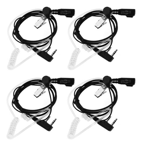 4 Auriculares Manos Libres Handy Walkie Talkie Microfono Eb 0