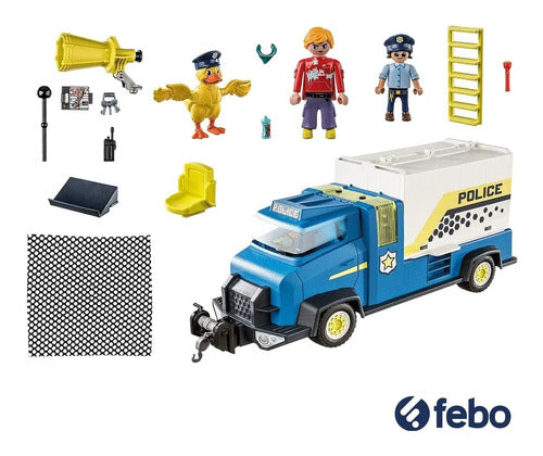 Camion De Policia Duck On Call Playmobil 53 Piezas +3 Febo 1